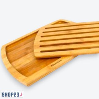 Bambus-Schneidebrett mit Krümelfach – 36 × 25 cm – Nachhaltig & hygienisch – 2-teilig