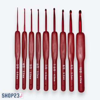 10-teiliges Häkelnadel-Set – Ergonomische Griffe & Aluminiumhaken – Größen 2,0–6,0 mm