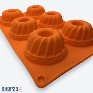 Silikon-Backform „Lion Cake“ Orange – 6 Mini-Gugelhupf Ø 7,2 cm – BPA-frei, Antihaft, Hitzebeständig (Kopie)